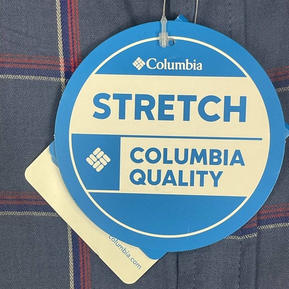 Columbia Shirt Adult Large‎ Blue Plaid Outdoor Fishing Hiking Mens NW - Picture 5 of 14
